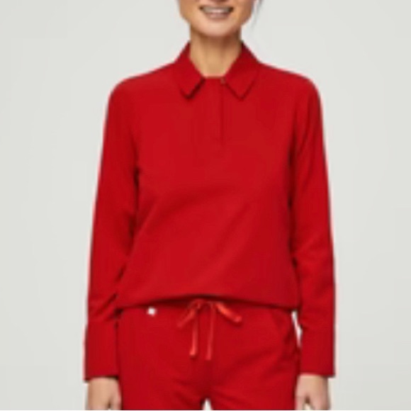 Figs Tops Figs Winning Red Nala Longsleeve Scrub Polo S Poshmark
